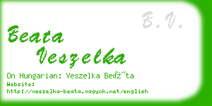 beata veszelka business card